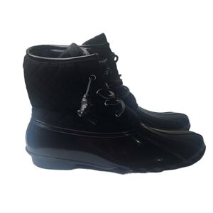 Seven7 Wool Goose Quilted Lace Up Boots Size 10